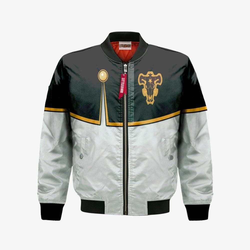 Henry Legolant Bomber Jacket Custom Black Clover Cosplay Costumes Bomber Jacket Henry Legolant Bomber Jacket Custom Black Clover Cosplay Costumes Bomber Jacket