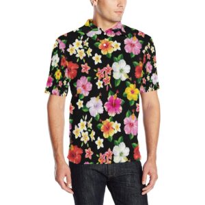 Hibiscus Pattern Print Design Hb025 Men Polo Shirt