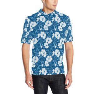 Hibiscus Pattern Print Design Hb03 Men Polo Shirt