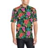 Hibiscus Red Hawaiian Flower Men Polo Shirt