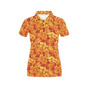 Hibiscus Summer Print Design Lks302 Women'S Polo Shirt