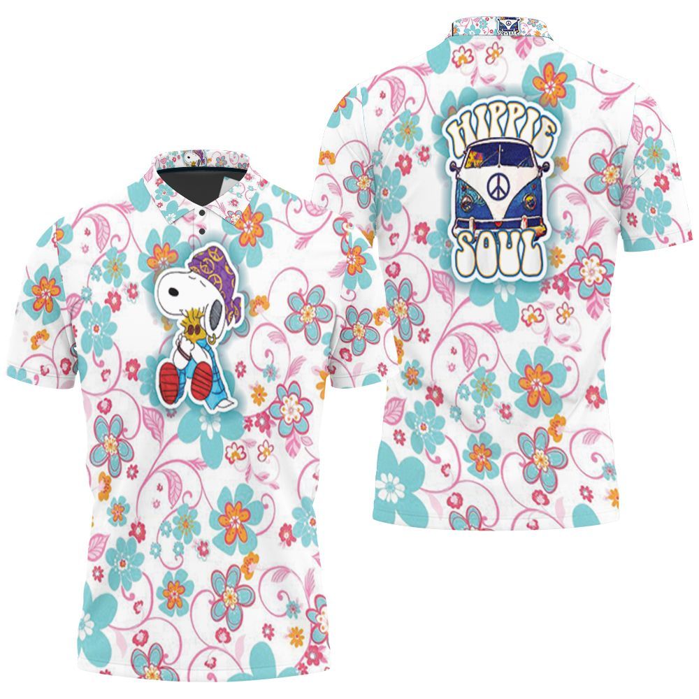 Hippie Snoopy Hug Woodstock Polo Shirt Hippie Snoopy Hug Woodstock Polo Shirt