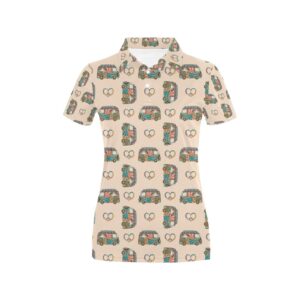 Hippie Van Peace Print Design Lks303 Women'S Polo Shirt