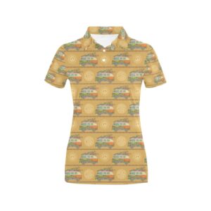 Hippie Van Print Design Lks304 Women'S Polo Shirt
