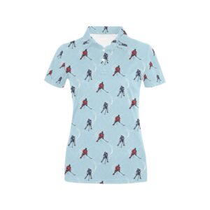 Hockey Player Print Design Lks302 Women'S Polo Shirt