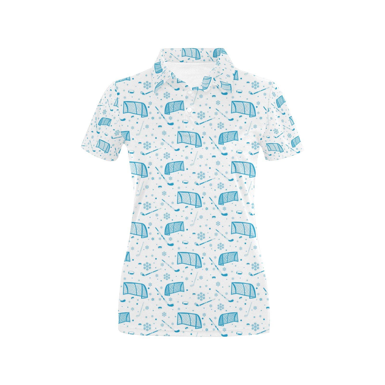 Hockey Print Design Lks303 Women'S Polo Shirt Hockey Print Design Lks303 Women'S Polo Shirt