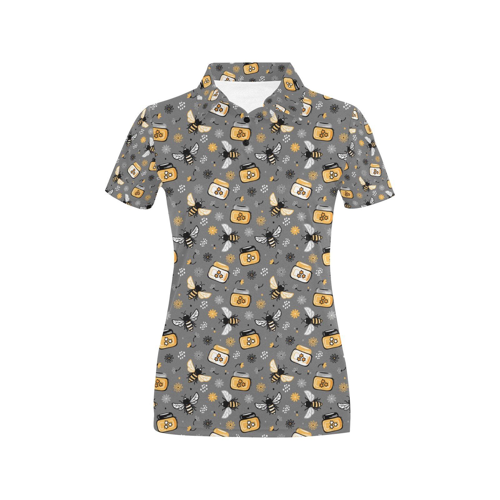 Honey Bee Print Design Lks301 Women'S Polo Shirt Honey Bee Print Design Lks301 Women'S Polo Shirt