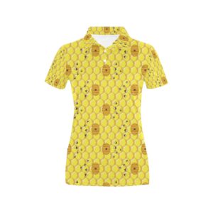 Honey Bee Print Design Lks303 Women'S Polo Shirt