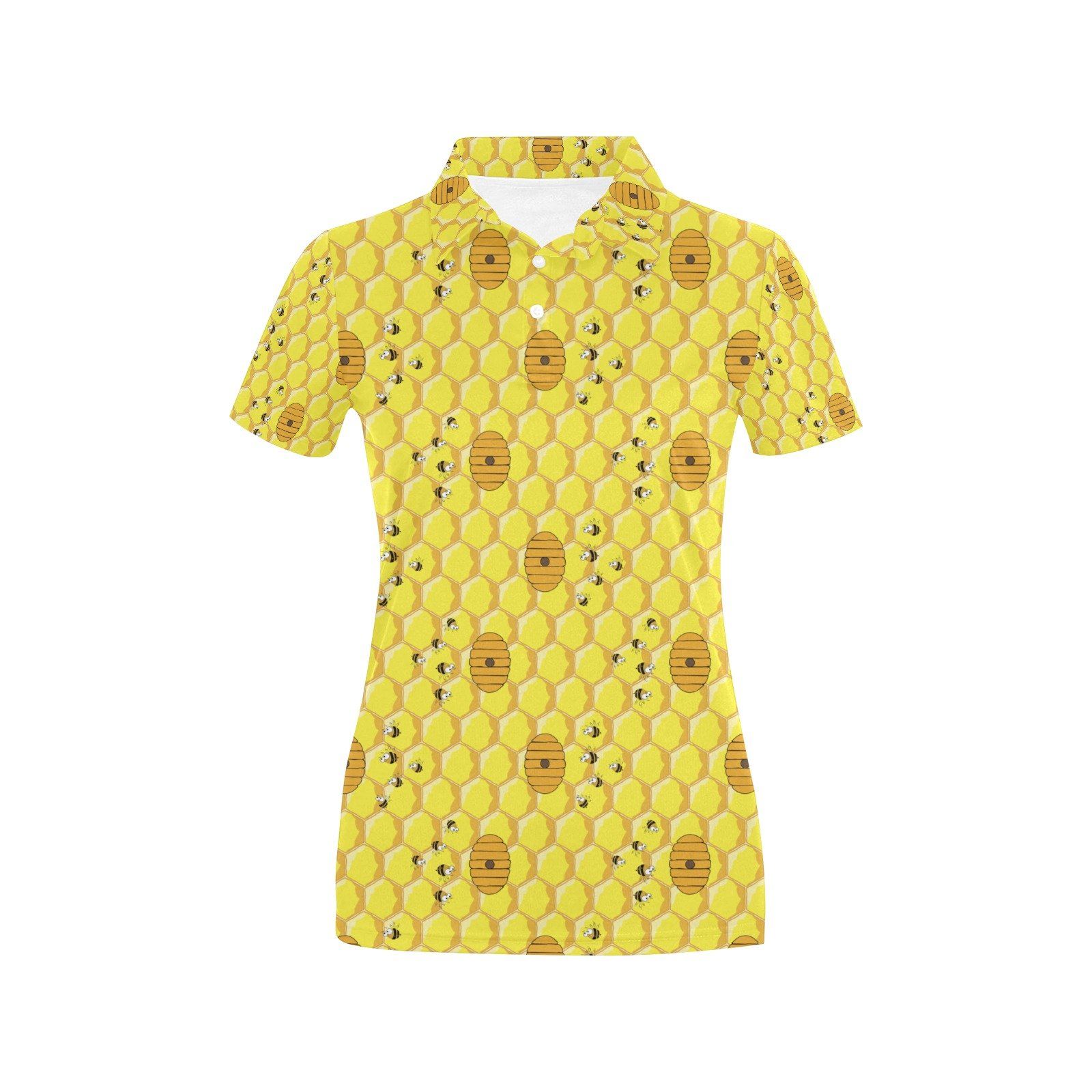 Honey Bee Print Design Lks303 Women'S Polo Shirt Honey Bee Print Design Lks303 Women'S Polo Shirt