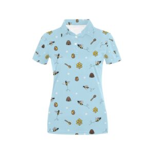 Honey Bee Print Design Lks307 Women'S Polo Shirt