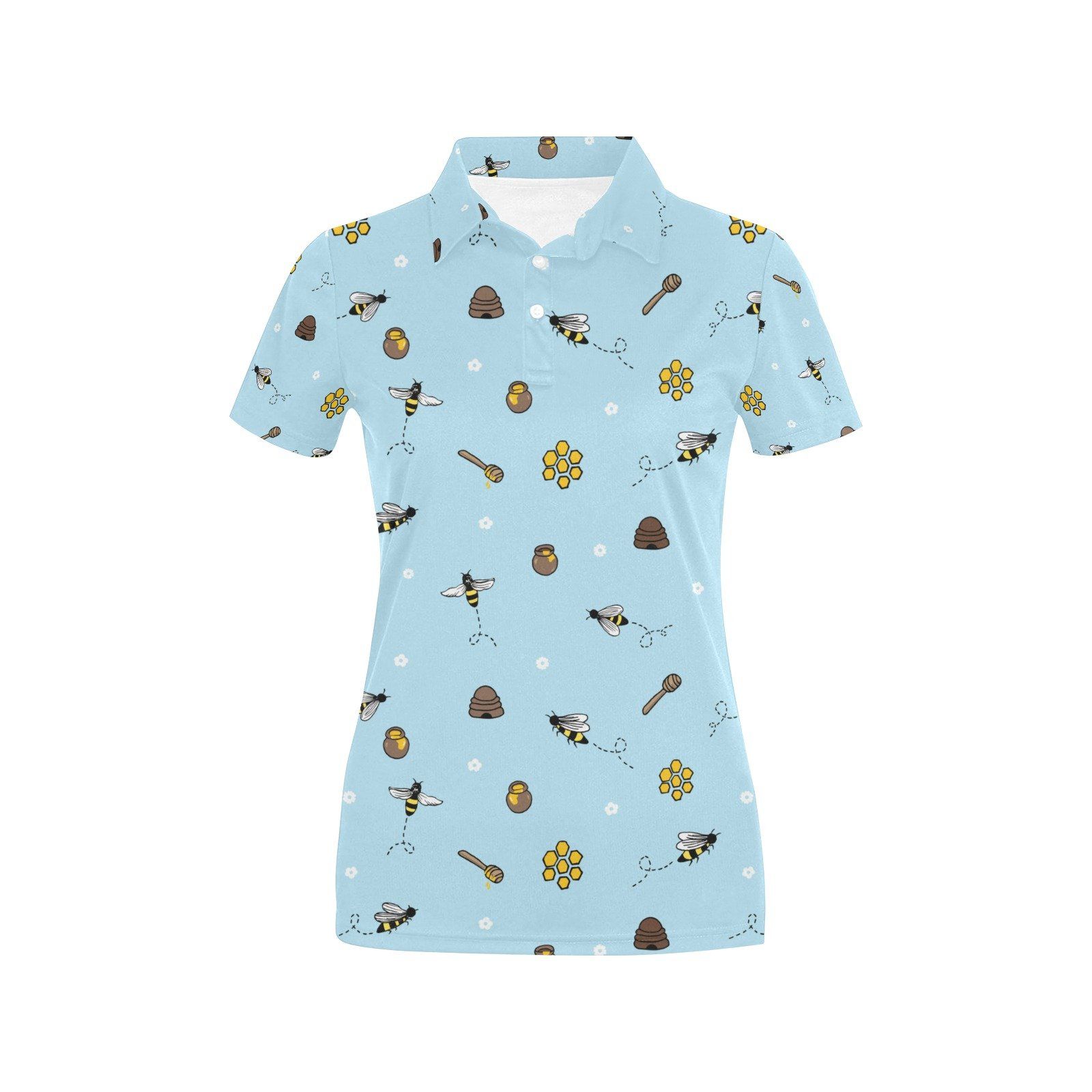 Honey Bee Print Design Lks307 Women'S Polo Shirt Honey Bee Print Design Lks307 Women'S Polo Shirt