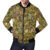 Honey Bee Psychedelic Gifts Pattern Print Mens Bomber Jacket