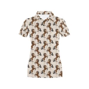 Horse Print Design Lks308 Women'S Polo Shirt