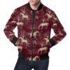 Horse Print Pattern Mens Bomber Jacket