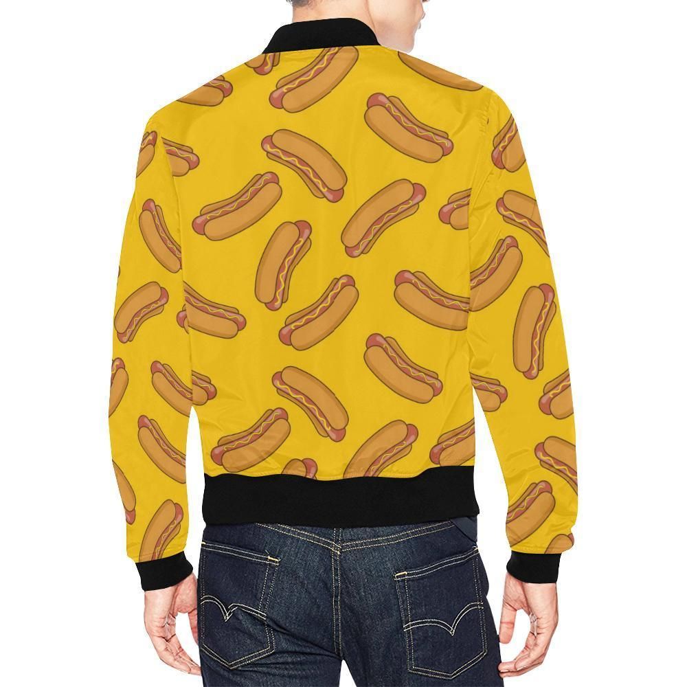 Hot-Dog-Pattern-Print-Mens-Bomber-Jacket-2