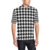 Houndstooth Black White Pattern Print Design 05 Men Polo Shirt