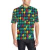 Houndstooth Colorful Pattern Print Design 02 Men Polo Shirt