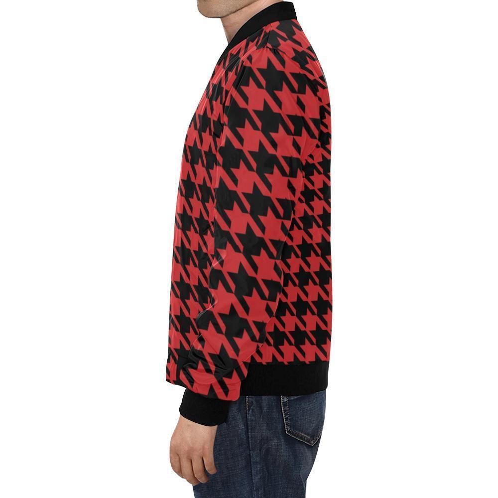 Houndstooth-Pattern-Print-Mens-Bomber-Jacket-1