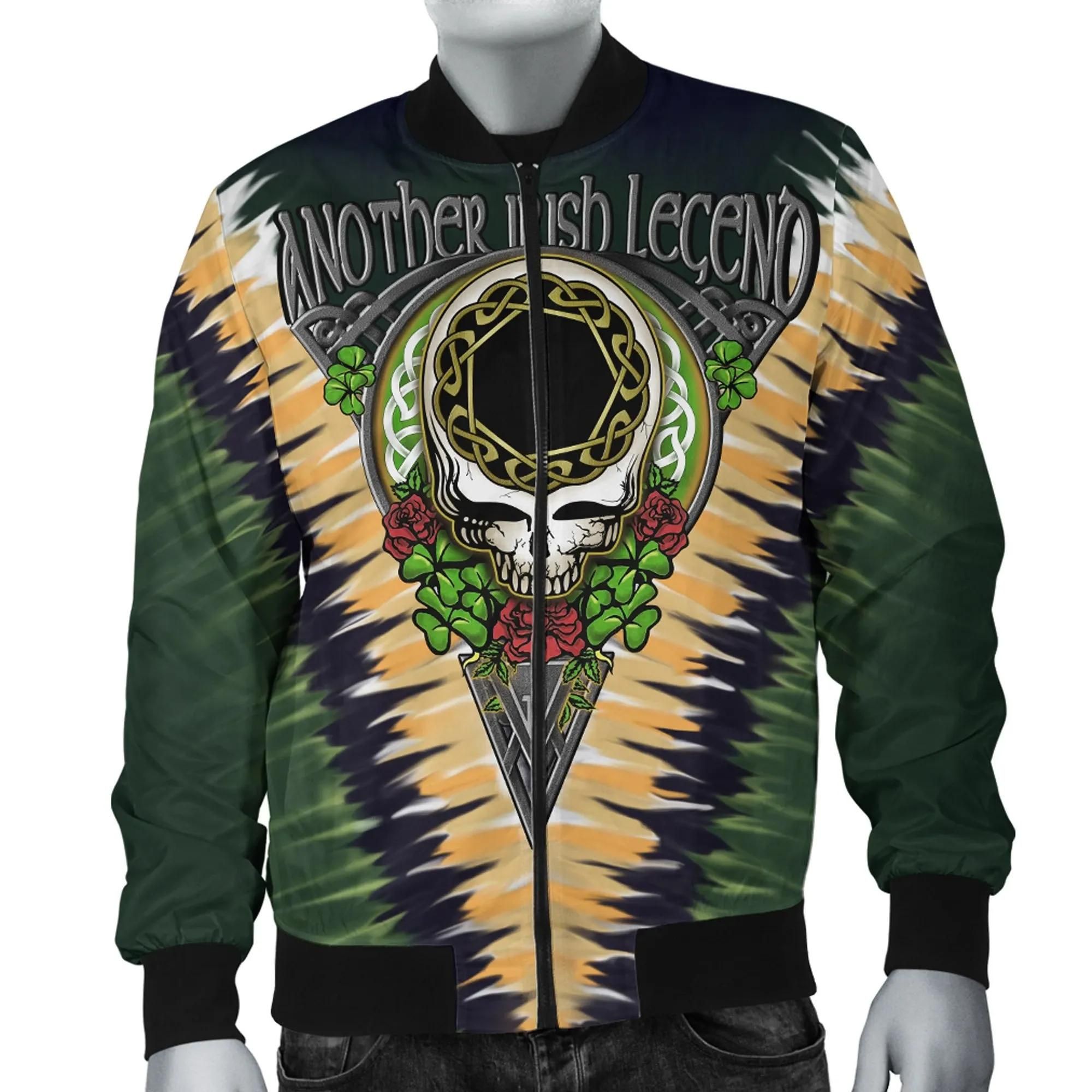 House of WALL Ireland Bomber Jacket - GD Irish Legend Shamrock V Tie-Dye A7 Bomber Jacket House of WALL Ireland Bomber Jacket - GD Irish Legend Shamrock V Tie-Dye A7 Bomber Jacket