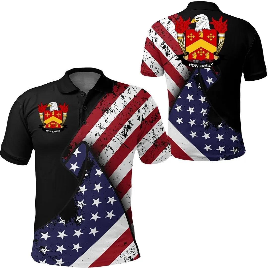 How USA Polo Shirt - Special Grunge Flag - American Family Crest A7 How USA Polo Shirt - Special Grunge Flag - American Family Crest A7