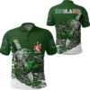 Howard Ireland Polo Shirt - Celtic Shamrock & Sword - Irish Family Crest A7