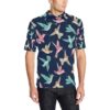 Hummingbird Cute Pattern Print Design 01 Men Polo Shirt