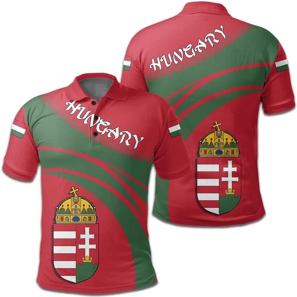 Hungary Coat Of Arms Polo Shirt Cricket Style J5W Hungary Coat Of Arms Polo Shirt Cricket Style J5W