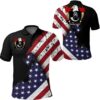 Hunter USA Polo Shirt - Special Grunge Flag - American Family Crest A7