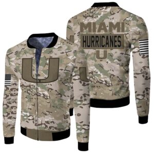 Hurricanes Camo Pattern 3D Jersey Bomber Jacket