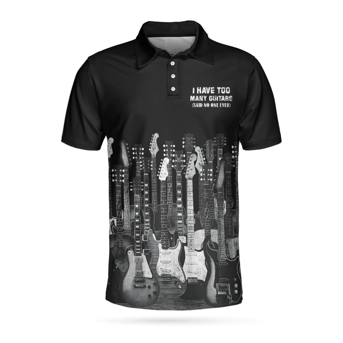 I Have Too Many Guitars Black 3D All Over Printed Polo Shirt I Have Too Many Guitars Black 3D All Over Printed Polo Shirt