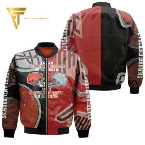 Im An Ohio State Buckeyes On Saturdays And Cleveland Browns On Sundays Bomber Jacket