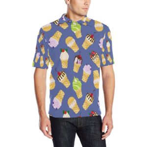 Ice Cream Pattern Print Design Ic03 Men Polo Shirt