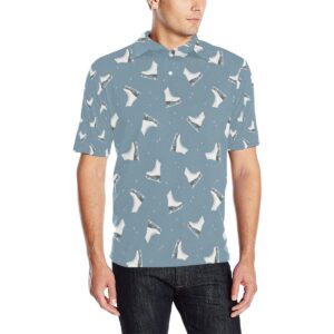 Ice Skate Pattern Print Design 02 Men Polo Shirt