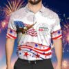 Independence Day America 4Th July With Eagle Polo Shirt #Dh