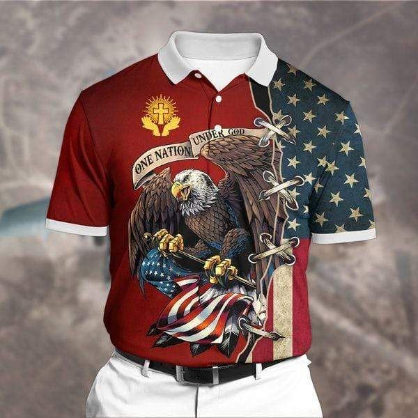 Independence Day Eagle Patriot One Nation Under God Polo Shirt #Kv Independence Day Eagle Patriot One Nation Under God Polo Shirt #Kv