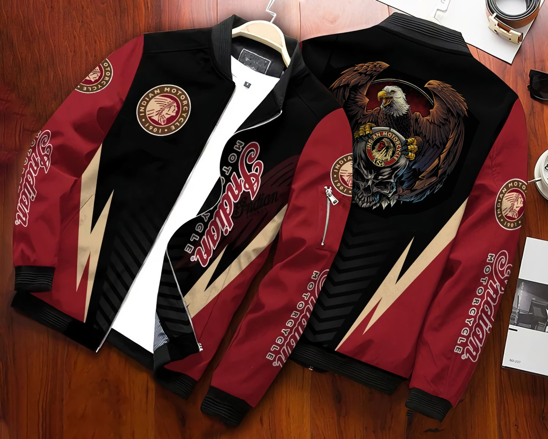 Indian Motorcycle 3D Bomber Jacket Indian Motorcycle 3D Bomber Jacket