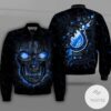 Indianapolis Colts Lava Skull Full Print Bomber Jacket