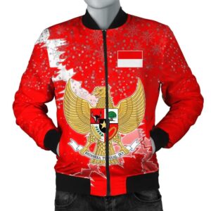 Indonesia Christmas Coat Of Arms Men Bomber Jacket X Style J78 Bomber Jacket