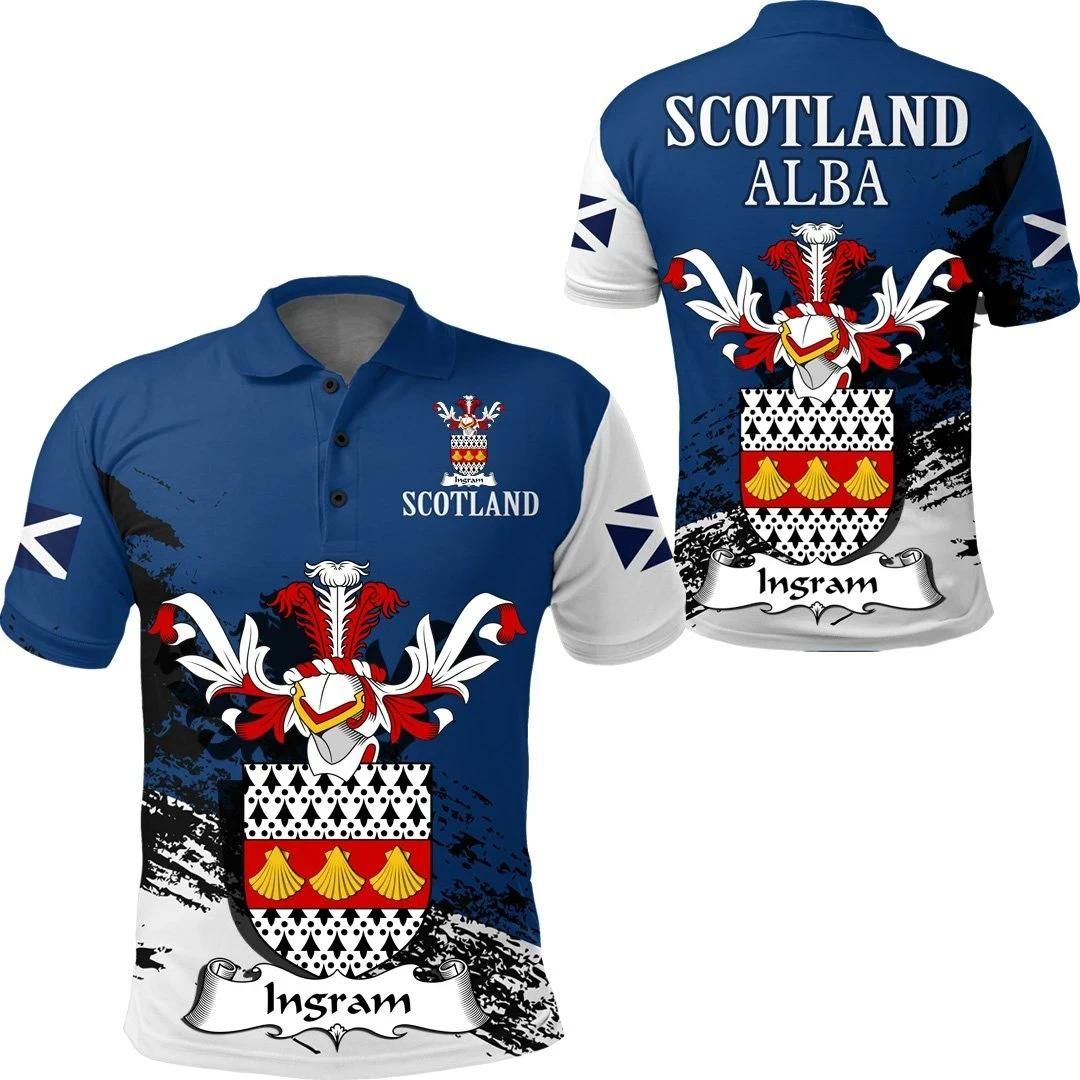 Ingram Scottish Family Crest Scotland Special Polo Shirt - Golf Shirt A7 Ingram Scottish Family Crest Scotland Special Polo Shirt - Golf Shirt A7