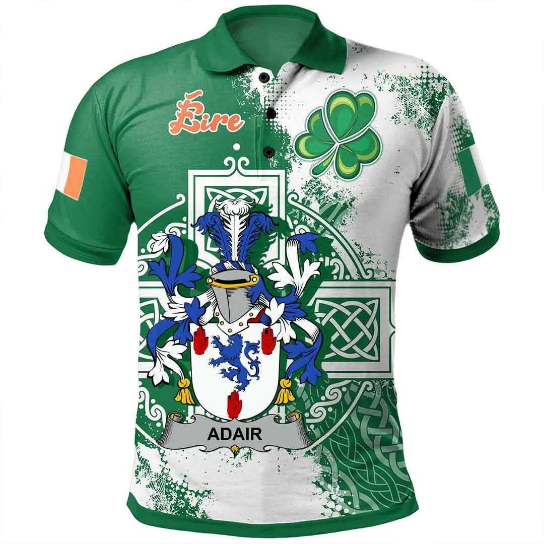 Ireland Clothing - Adair Irish Family Crest Polo Shirt - Irish Celtic Cross A7 Ireland Clothing - Adair Irish Family Crest Polo Shirt - Irish Celtic Cross A7