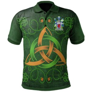 Ireland Clothing - Aldborough Irish Family Crest Polo Shirt - Celtic Triquetra Knot A7