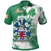 Ireland Clothing - Aldborough Irish Family Crest Polo Shirt - Irish Celtic Cross A7