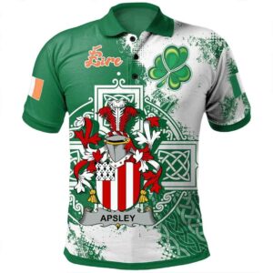 Ireland Clothing - Apsley Irish Family Crest Polo Shirt - Irish Celtic Cross A7