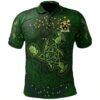 Ireland Clothing - Ashmore Irish Family Crest Polo Shirt - Celtic Thistle Flowers Green A7