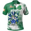 Ireland Clothing - Bagot Irish Family Crest Polo Shirt - Irish Celtic Cross A7