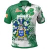 Ireland Clothing - Baillie Irish Family Crest Polo Shirt - Irish Celtic Cross A7
