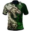 Ireland Clothing - Basile Irish Family Crest Polo Shirt - Dragon Claddagh Cross A7