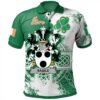 Ireland Clothing - Basile Irish Family Crest Polo Shirt - Irish Celtic Cross A7