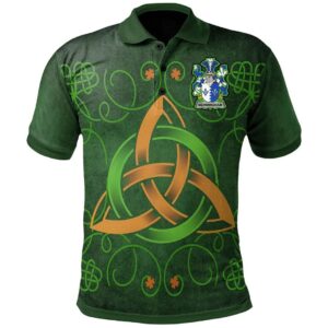 Ireland Clothing - Bermingham Irish Family Crest Polo Shirt - Celtic Triquetra Knot A7