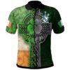 Ireland Clothing - Bernard Irish Family Crest Polo Shirt - Irish Claddagh Cross A7